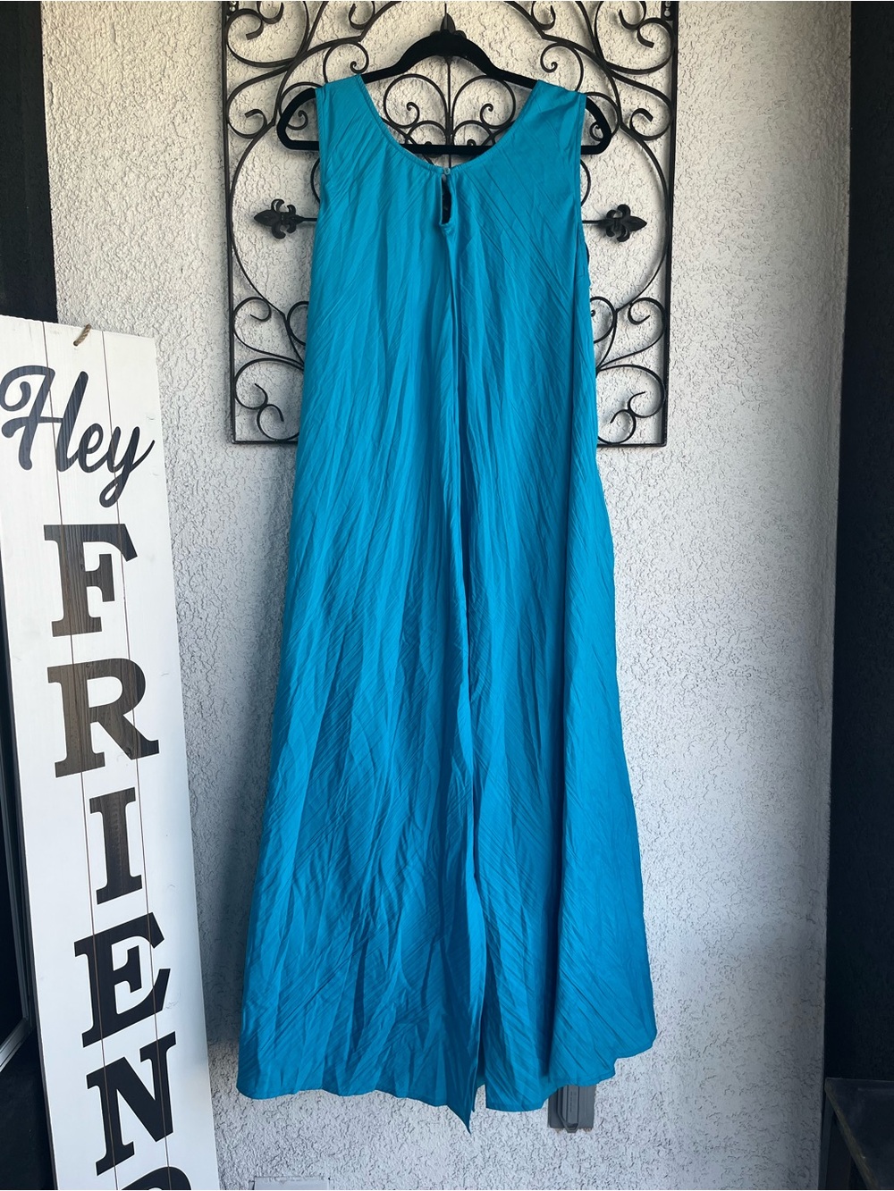 Soft Surroundings Caribbean Blue, Mizu Sleeveless Maxi Dress - Picture 5 of 8